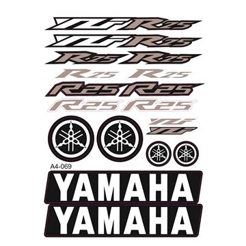 Yamaha YZF R25 Sticker Yazı Seti Beyaz Resimi
