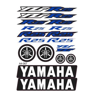 Yamaha YZF R25 Sticker Yazı Seti Mavi Resimi