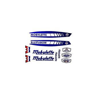 Mobylette AV7 Yazı Seti (Sticker) Mavi Resimi